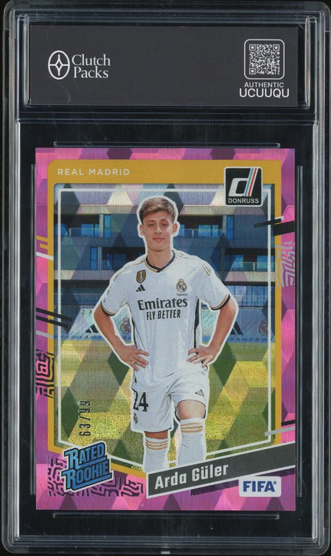 2023-24 Donruss Soccer Arda Guler #184 Pink Cubic /99