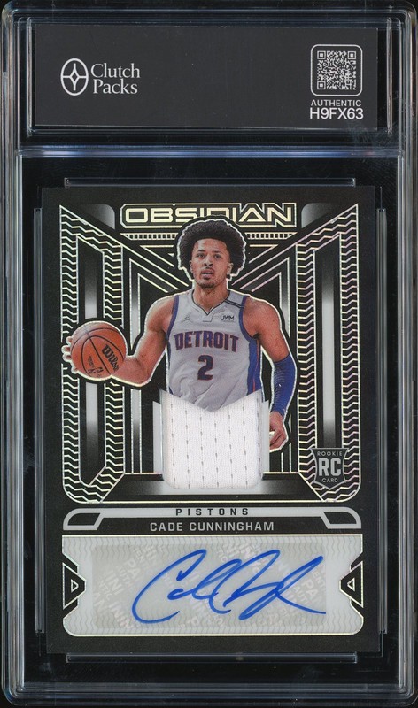 2021-22 Panini Obsidian Rookie Jersey Ink Cade Cunningham #RJI-CCU /99