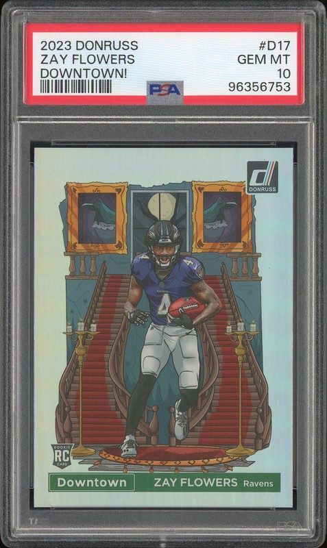 2023 Donruss Downtown Zay Flowers #D17 PSA 10
