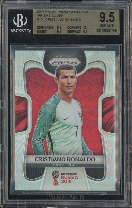 2018 Panini Prizm World Cup Prizms Silver Cristiano Ronaldo #154 BGS 9.5