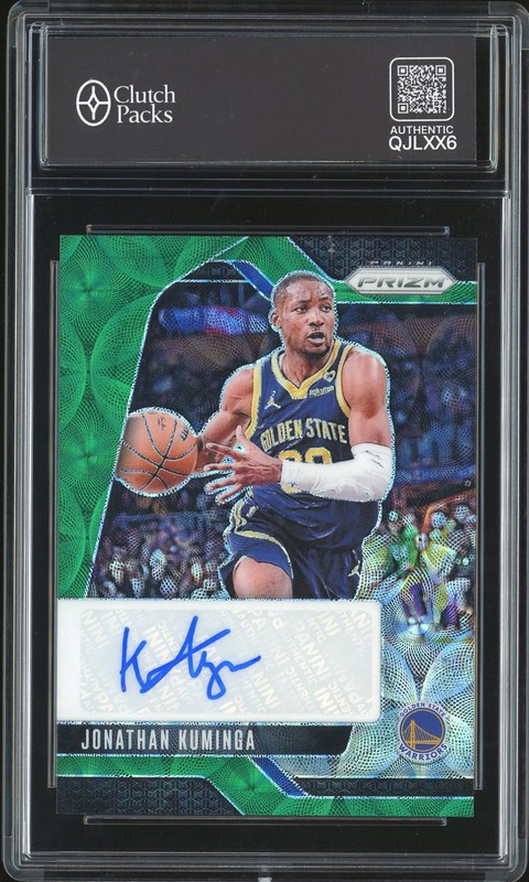 2024-25 Panini Prizm Choice Jonathan Kuminga #SIG-JKW Green /8 Autograph
