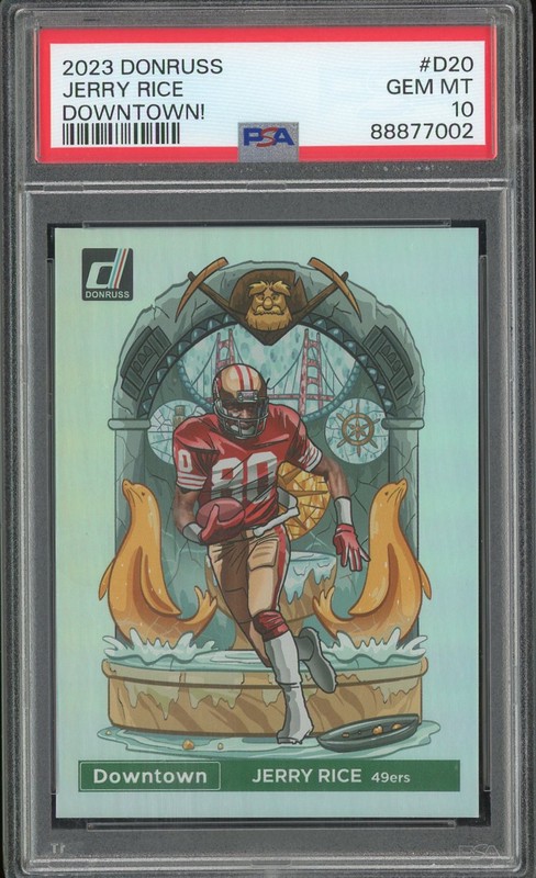 2023 Panini Donruss Downtown Jerry Rice #D-20 PSA 10
