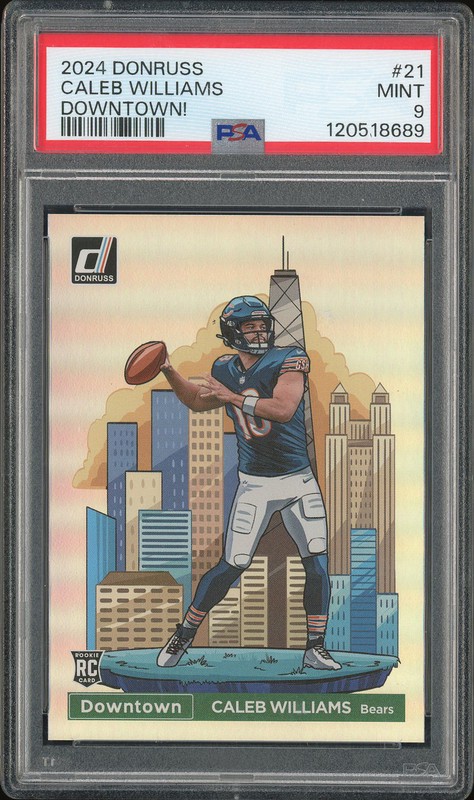 2024 Donruss Downtown! Caleb Williams #21 PSA 9