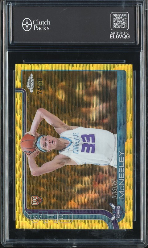 2025 Topps Chrome Liam McNeeley #279 Gold Wave Refractor /50