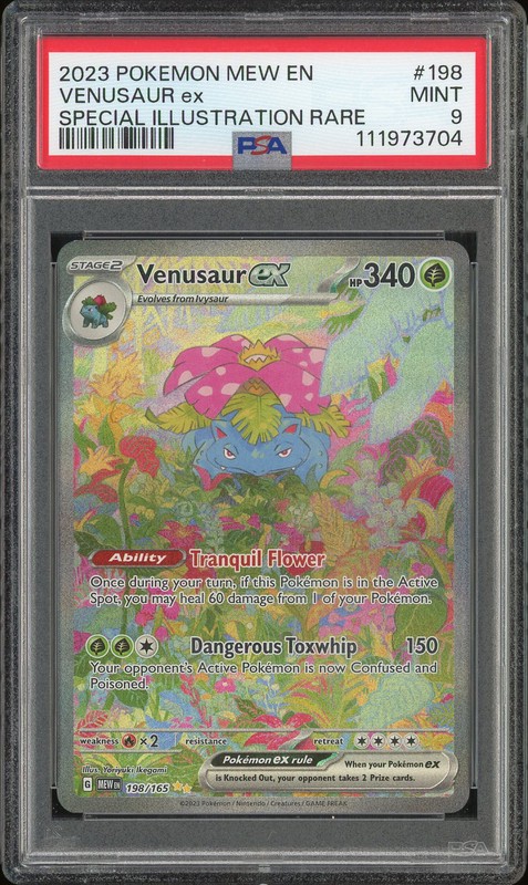 2023 Pokemon Scarlet & Violet 151 Special Illustration Rare Venusaur ex #198 PSA 9