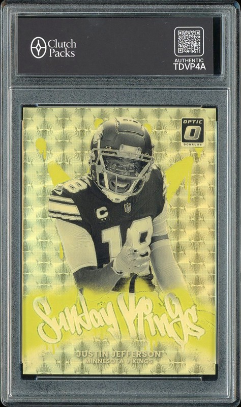 2025 Donruss Optic Sunday Kings Justin Jefferson #1 Gold Vinyl 1/1