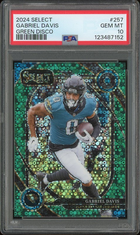 2024 Panini Select Club Level Gabriel Davis #257 Green Disco /5 PSA 10