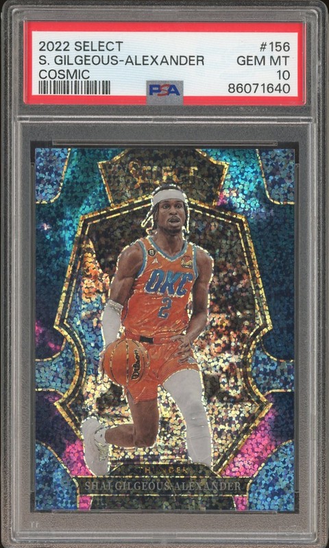 2022-23 Panini Select Premier Level Shai Gilgeous-Alexander #156 Cosmic PSA 10