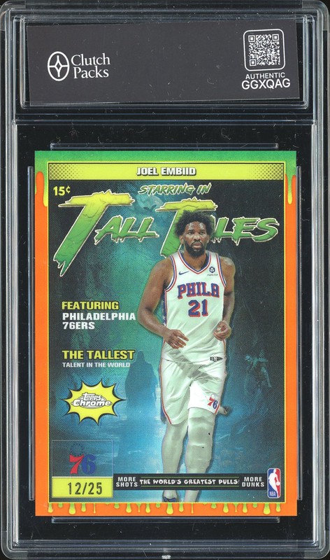 2025 Topps Chrome Tall Tales Joel Embiid #TT-3 Orange /25