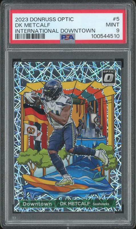 2023 Donruss Optic International Downtown DK Metcalf #5 PSA 9