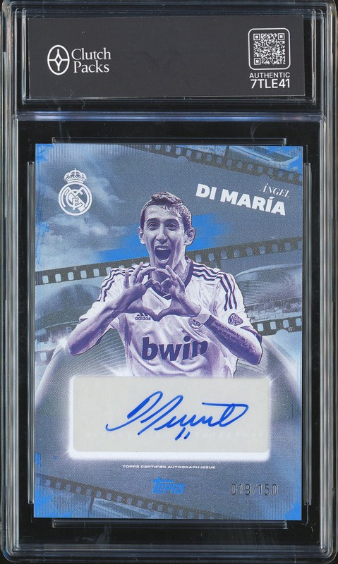 2025 Topps Los Blancos Real Madrid CF La Casa Blanca Autograph Ángel Di María #LC-AD Blue /150