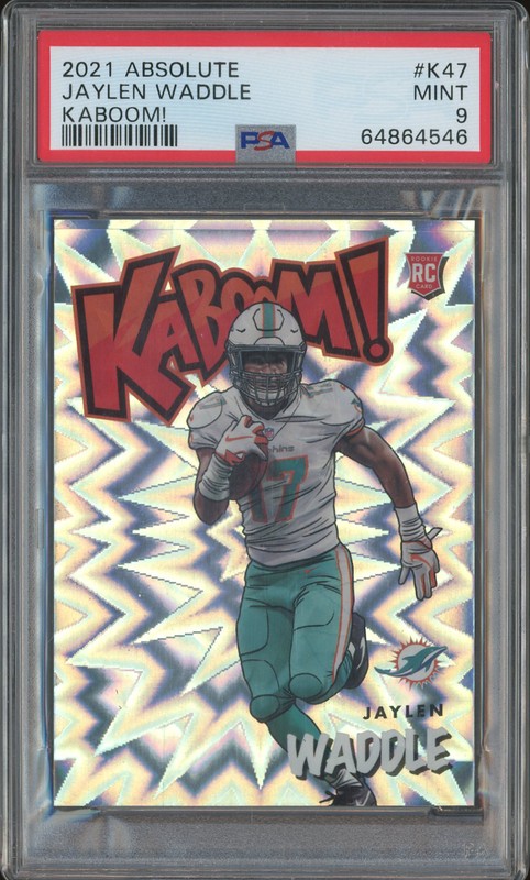 2021 Panini Absolute Kaboom! Jaylen Waddle #K47 PSA 9