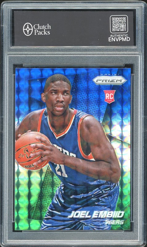 2014-15 Panini Prizm Joel Embiid #253 Blue Green Mosaic