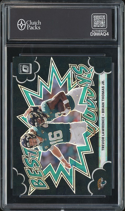 2025 Panini Donruss Optic Football Best Tuddys Trevor Lawrence - Brian Thomas Jr. #10 Black Pandora /149