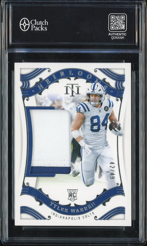 2025 Panini National Treasures Heirlooms Tyler Warren #H-TWN /49