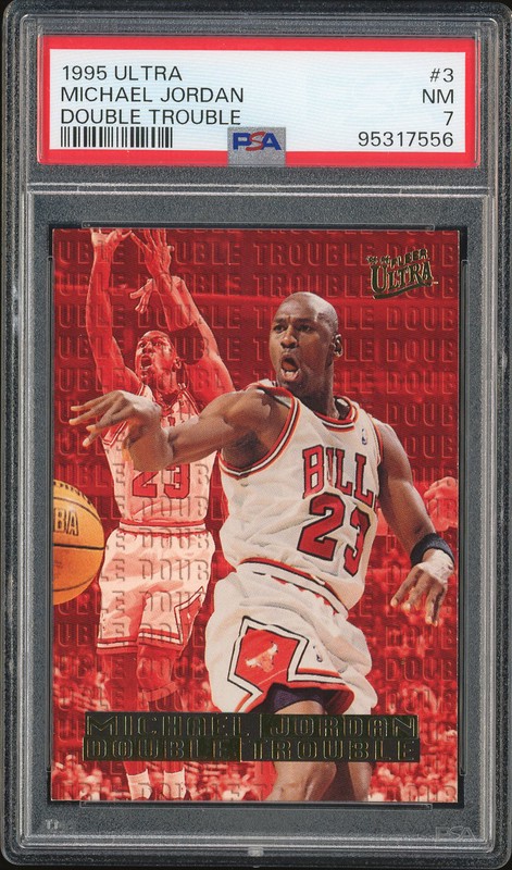 1995 Fleer Ultra Double Trouble Michael Jordan #3 PSA 7