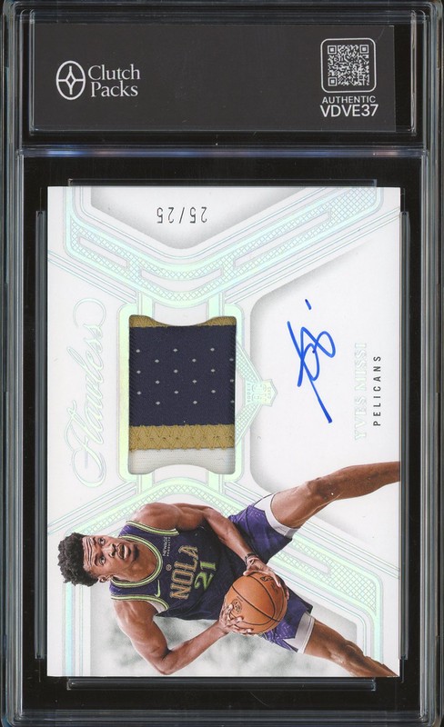 2024-25 Panini Flawless Signature Prime Materials Yves Missi #SPM-YMP Patch Auto /25