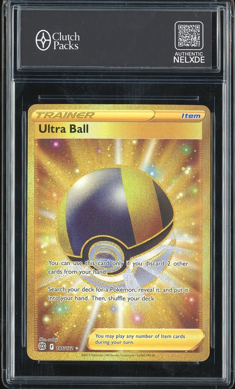 2022 Pokémon Sword & Shield Brilliant Stars Ultra Ball #186/172 Hyper Rare