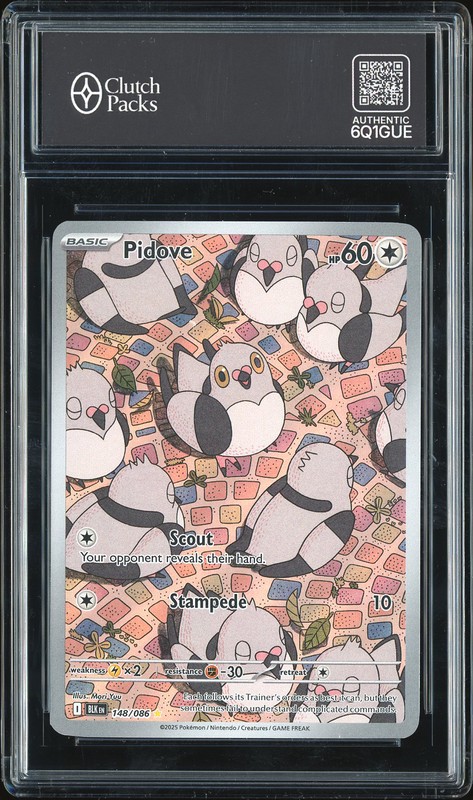 2025 Pokemon Black Bolt Pidove #148/086 Illustration Rare