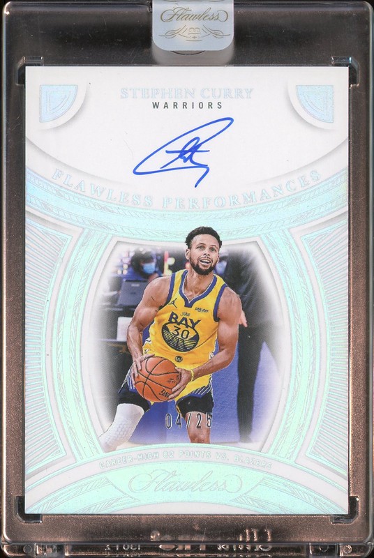 2024-25 Panini Flawless Flawless Performances Stephen Curry #FP-SCY Autograph /25