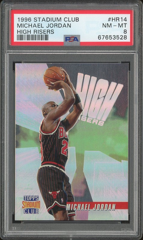 1996 Stadium Club High Risers Michael Jordan #HR14 PSA 8