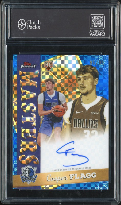 2025-26 Topps Finest Masters Autographs Cooper Flagg #MA-CF Blue Checkerboard Refractor Auto /99