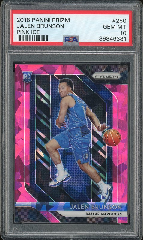 2018 Panini Prizm Pink Ice Jalen Brunson #250 PSA 10