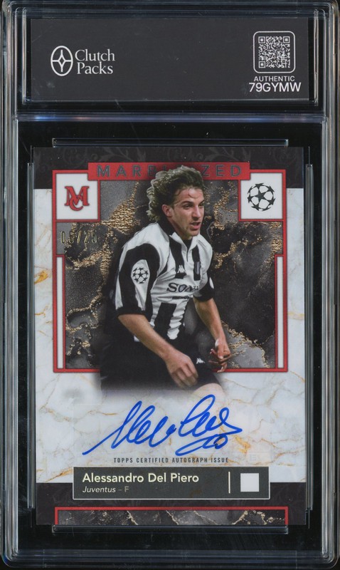 2024-25 Topps Museum Collection Marbleized Alessandro Del Piero #MMA-AD Autograph /25