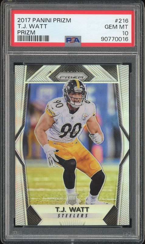 2017 Panini Prizm T.J. Watt #216 PSA 10
