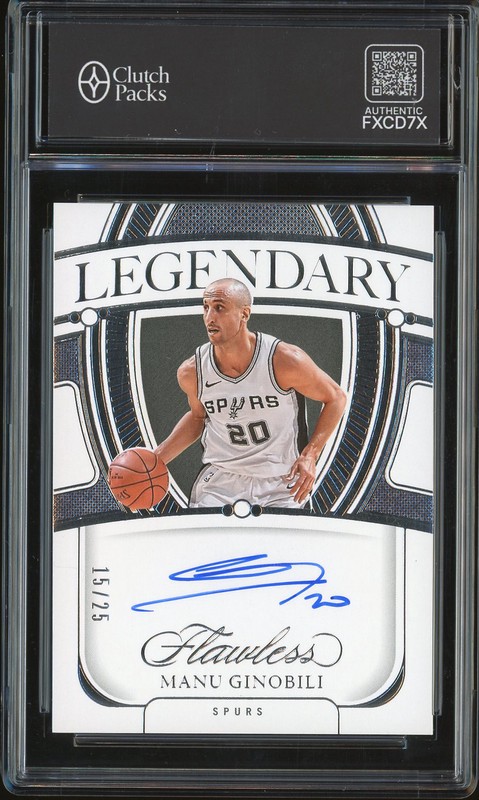 2023-24 Panini Flawless Legendary Scripts Manu Ginobili #LS-MGB Autograph /25