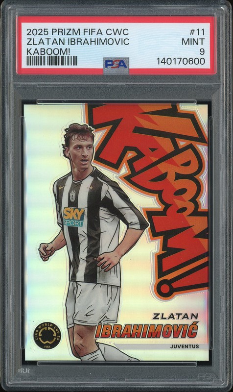 2025 Prizm FIFA Club World Cup Kaboom! Zlatan Ibrahimović #11 PSA 9