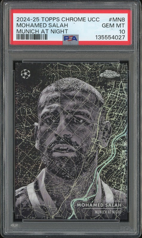 2024-25 Topps Chrome UCC Munich At Night Mohamed Salah #MN8 PSA 10
