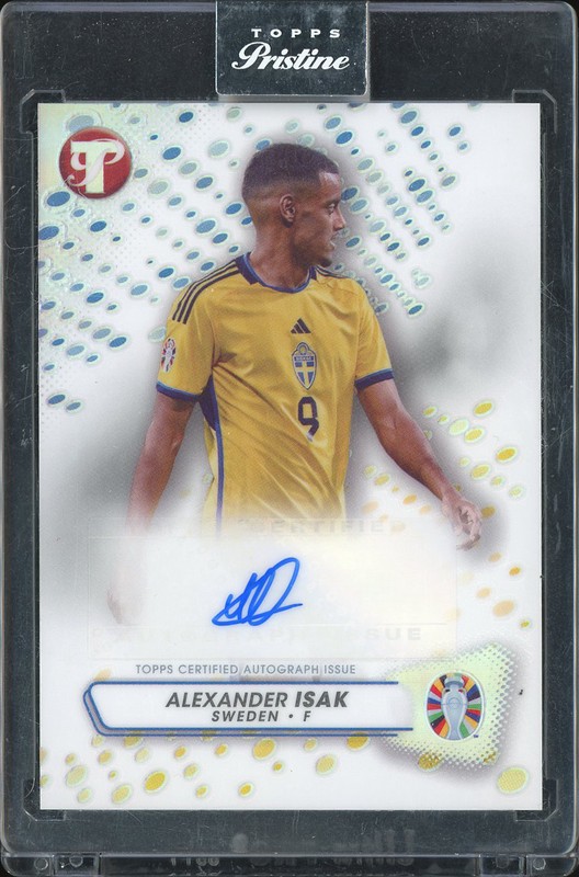 2023 Topps Pristine Road to UEFA Euro 2024 Alexander Isak #PA-AI Autograph