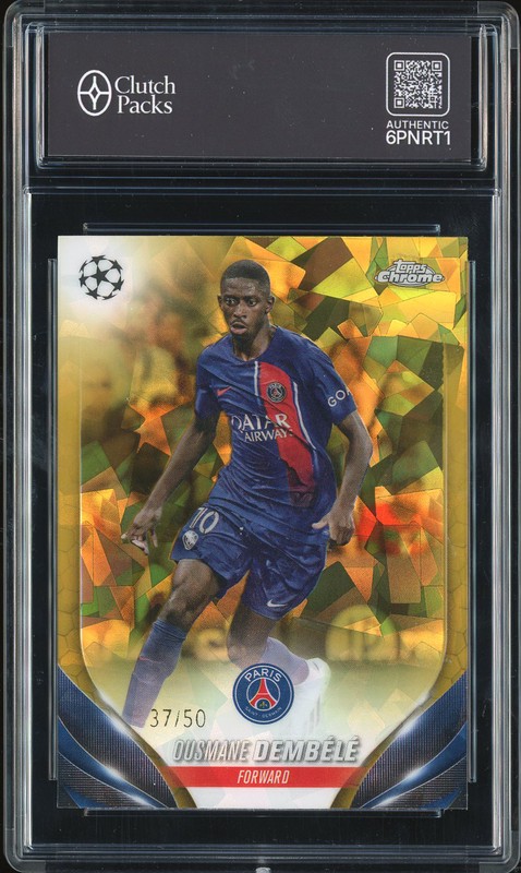 2023 Topps Chrome Ousmane Dembélé #14 Gold Sapphire /50