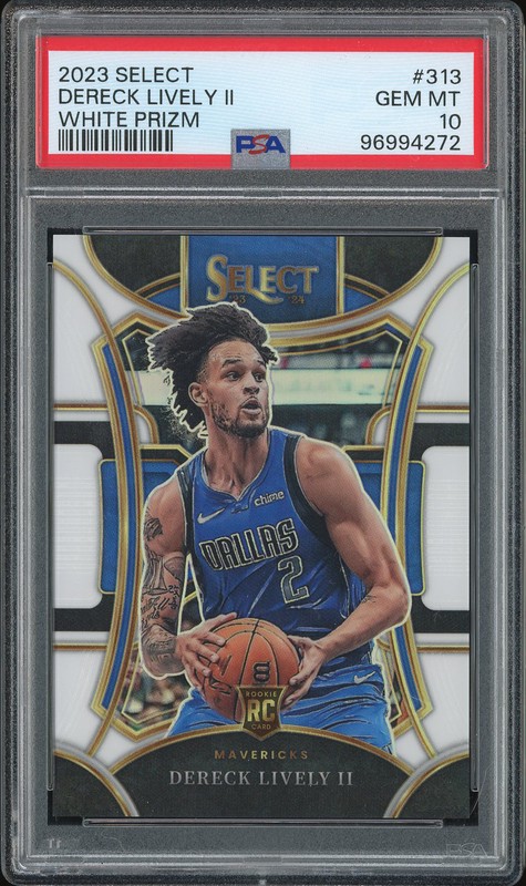 2023-24 Select Mezzanine Dereck Lively II #313 White Prizm /149 PSA 10
