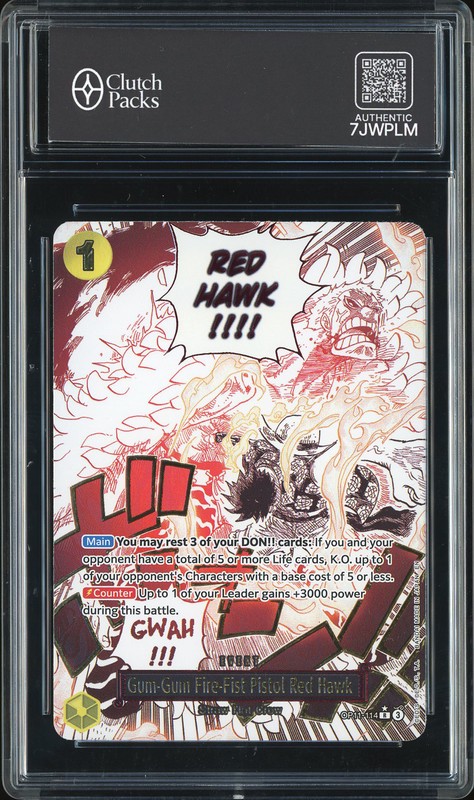 One Piece Gum-Gum Fire-Fist Pistol Red Hawk #OP11-114 A Fist of Divine Speed Rare