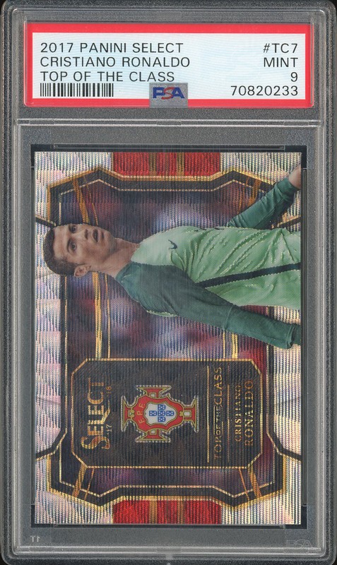 2017 Panini Select Top of the Class Cristiano Ronaldo #TC7 Prizm PSA 9
