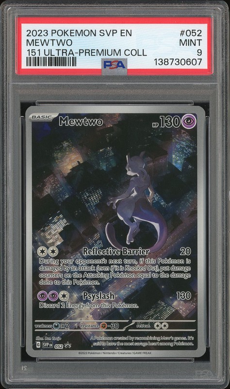 2023 Pokemon SVP Mewtwo #052 PSA 9
