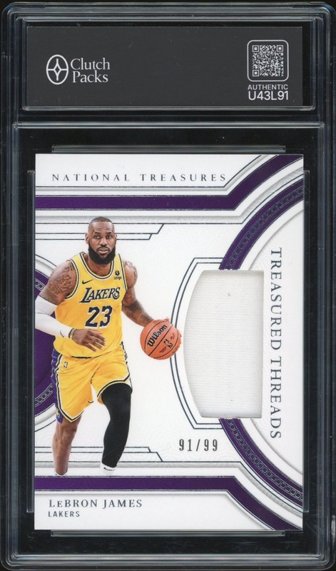 2023-24 Panini National Treasures LeBron James #TD-LBJ Treasured Threads /99