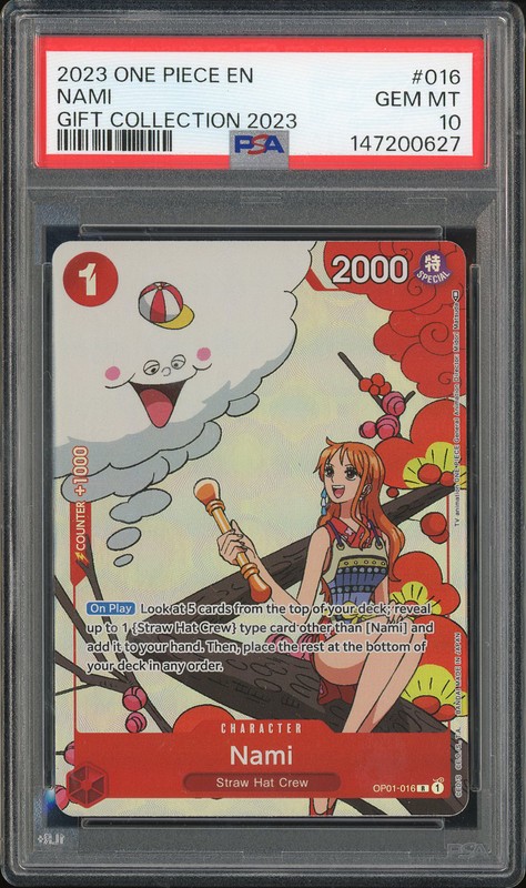 One Piece Nami #OP01-016 Gift Collection Promo PSA 10