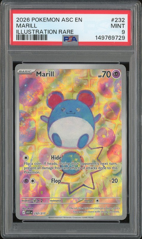 2026 Pokemon Marill #232 Illustration Rare PSA 9