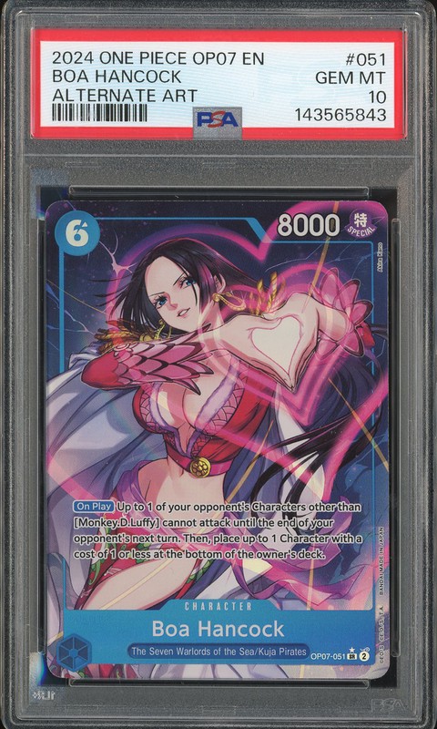 One Piece Boa Hancock #OP07-051 500 Years in the Future SR Alternate Art PSA 10