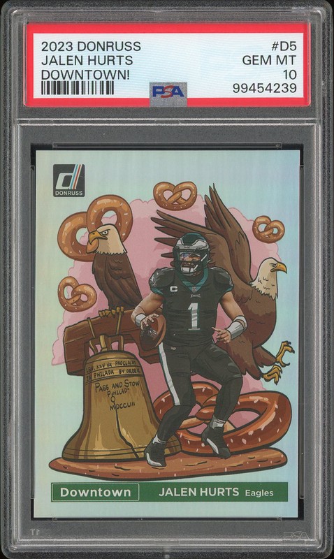 2023 Donruss Downtown! Jalen Hurts #D-5 PSA 10