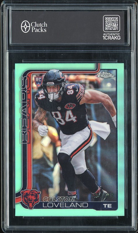 2025 Topps Chrome Colston Loveland #345 Aqua Refractor /299