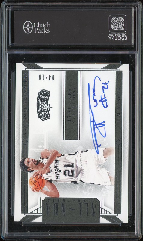 2023-24 Panini National Treasures All-NBA Signatures Tim Duncan #ALL-TIM /10