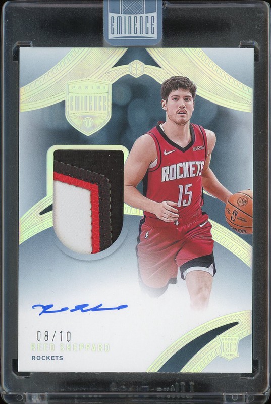 2024-25 Panini Eminence Patch Autographs Reed Sheppard #EPA-REE Gold Patch Auto /10