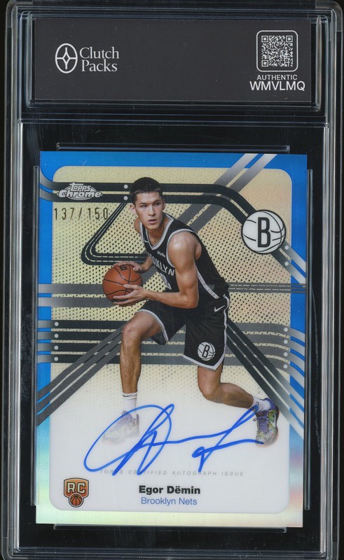 2025-26 Topps Chrome Next Stop Signatures Egor Demin #NS-ED Blue /150