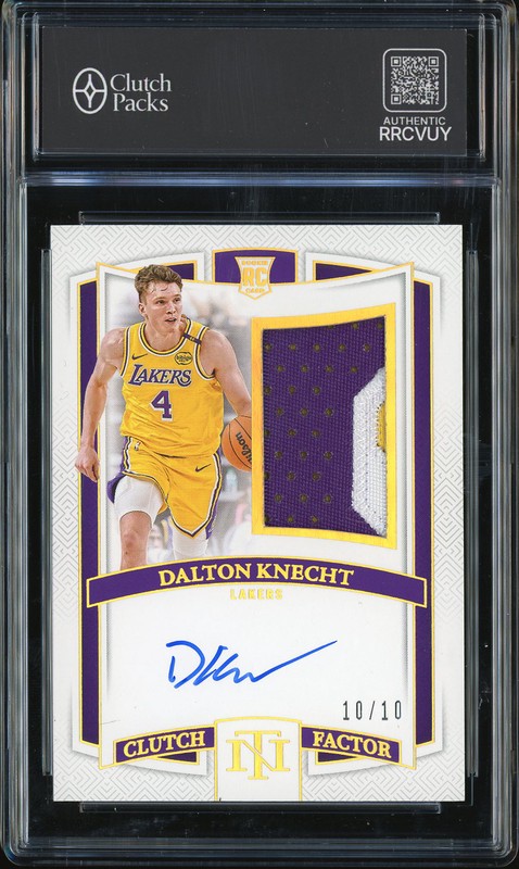 2024-25 Panini National Treasures Basketball Clutch Factor Dalton Knecht #CFS-DAL Autograph Patch /10