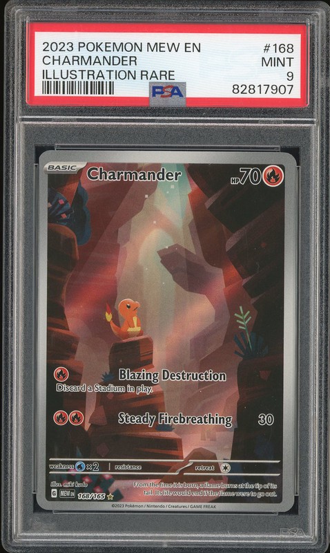 2023 Pokemon Mew EN Illustration Rare Charmander #168 PSA 9