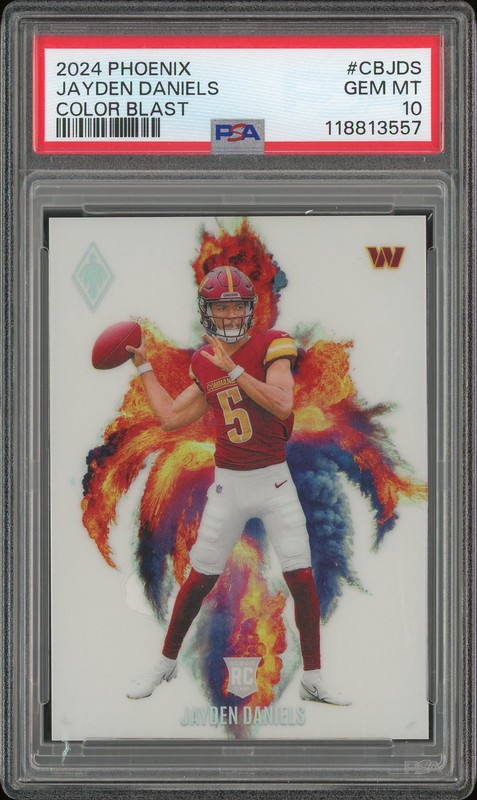 2024 Panini Phoenix Color Blast Jayden Daniels #CB-JDS PSA 10
